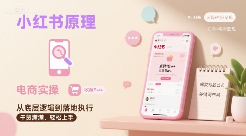 小红书原理以及详细实操流程，小红书电商教程-云商网创