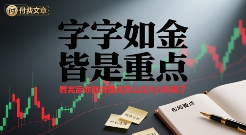 付费文章：字字如金 皆是重点， 看完后 你就清楚该怎么在大A布局了-云商网创