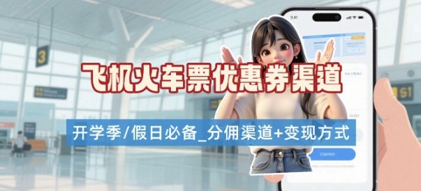 学生党必看！机票火车票优惠券申请渠道 + 项目打法，开学季节日速存-云商网创