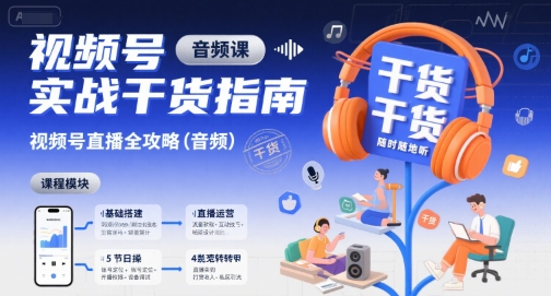 视频号实战干货指南，视频号直播全攻略（音频）-云商网创