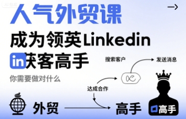 人气外贸课-成为领英Linkedin获客高手，你需要做对什么-云商网创