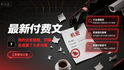 最新付费文：我的这些提醒，的确是透露了太多内幕-云商网创
