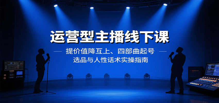 运营型主播线下课：提价值降互上、四部曲起号、选品与人性话术实操指南-云商网创
