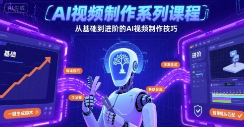 AI视频制作系列课程，从基础到进阶的AI视频制作技巧全涵盖-云商网创