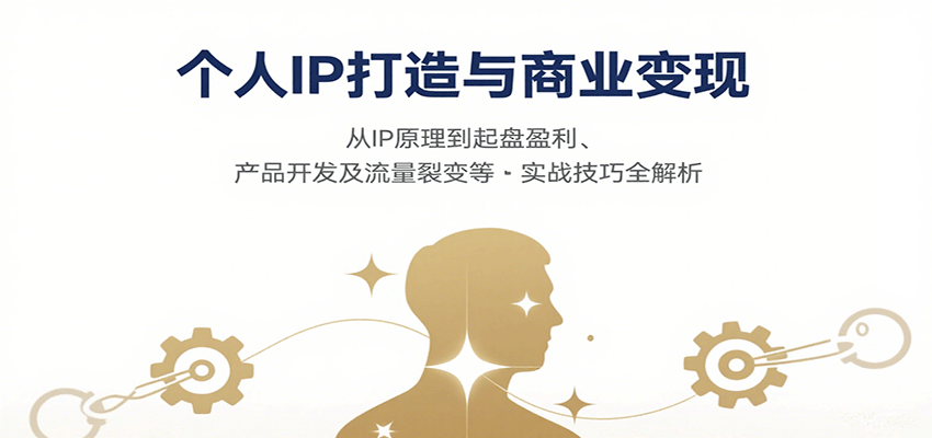 个人IP打造与商业变现，从IP原理到起盘盈利、产品开发及流量裂变等实战技巧全解析-云商网创