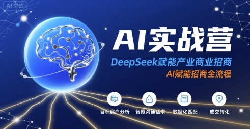 AI实战营：DeepSeek赋能产业商业招商，AI赋能招商全流程-云商网创