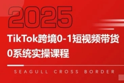 TikTok跨境0-1短视频带货，系统拆解TikTok跨境带货全链路，实现跨境可持续盈利-云商网创
