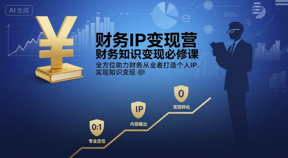 财务IP变现营，财务知识变现必修课，全方位助力财务从业者打造个人IP，实现知识变现-云商网创